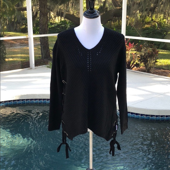 🖤2 LEFT Black Long Sleeve Knit Sweater. S-L - Picture 3 of 6